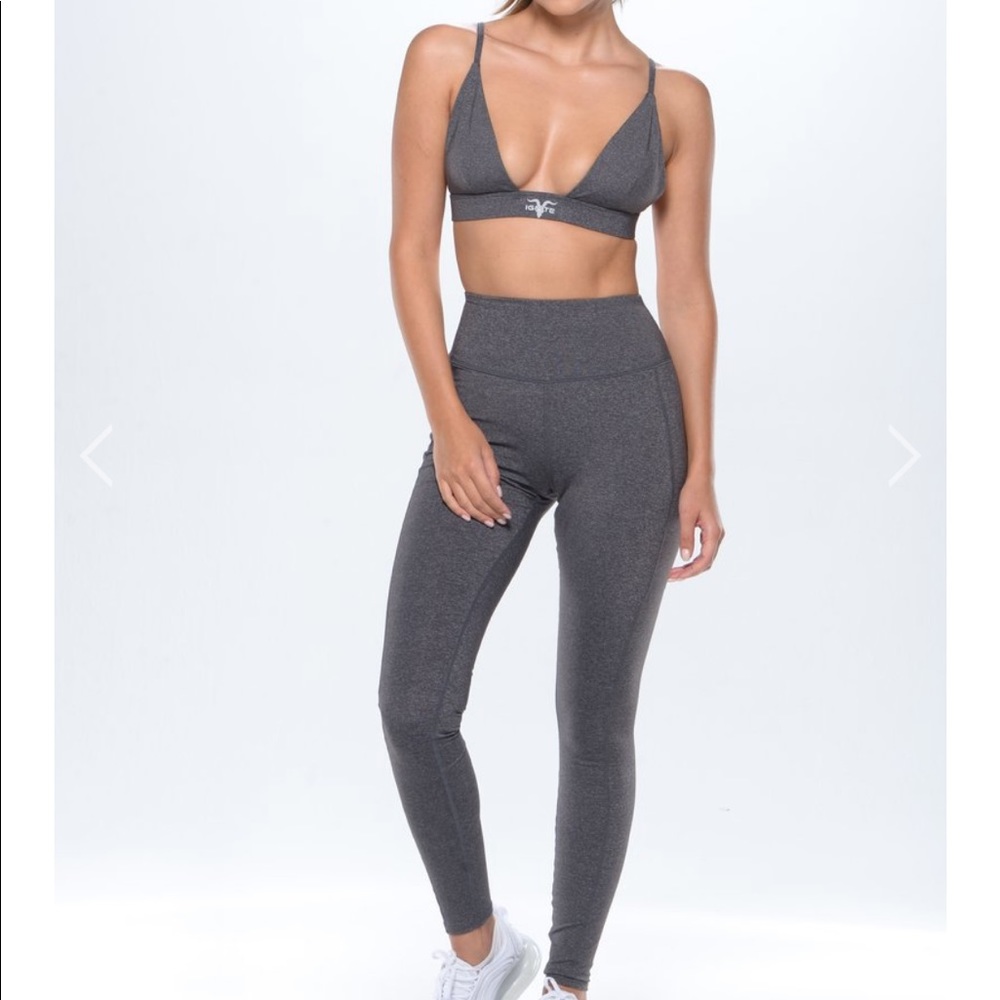 Ignite Grey Workout Yoga Activewear Set NWT